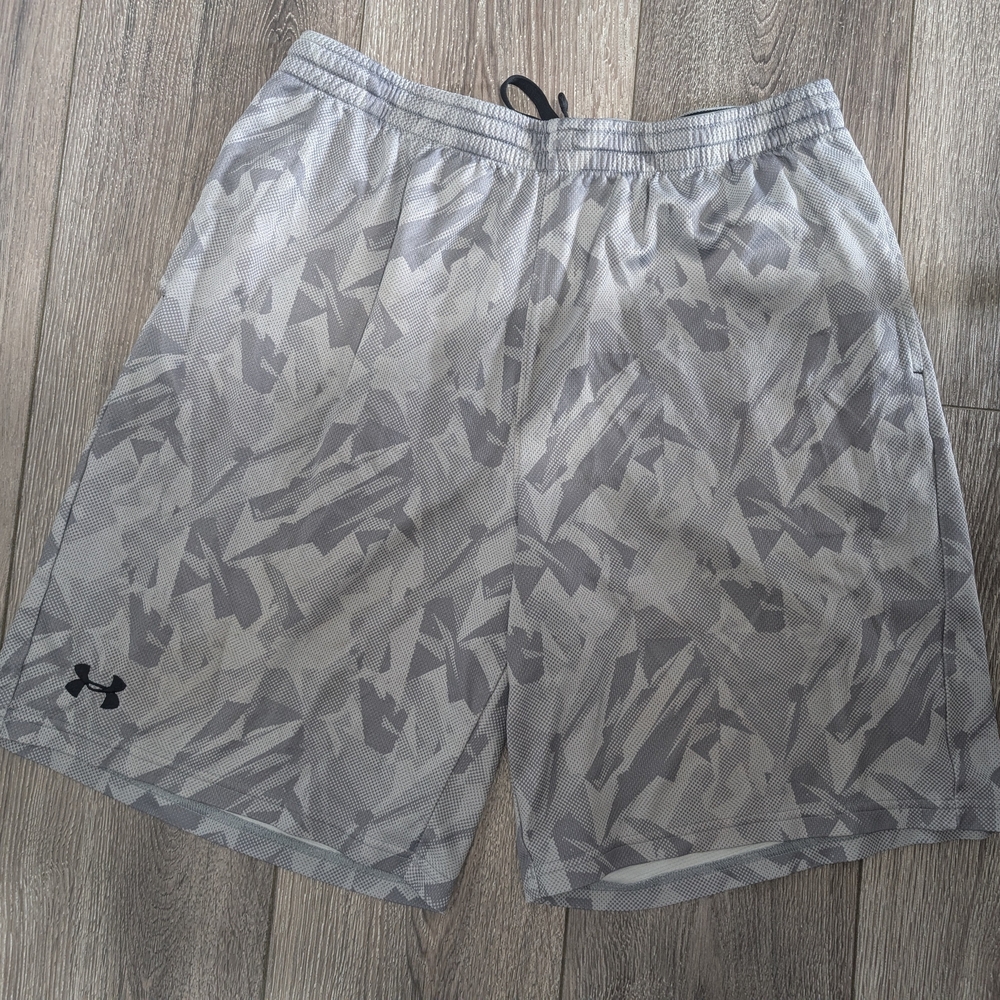 Under Armour Gray Athletic Shorts with Camouflage Design